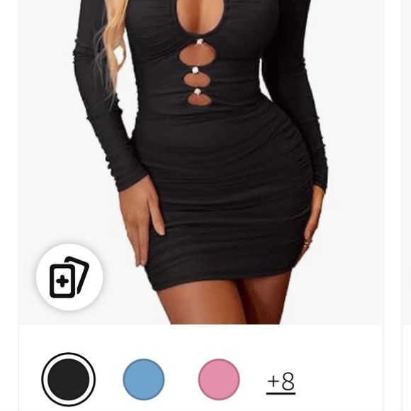 Colysmo long sleeve cutout cocktail body con size L - Picture 1 of 5